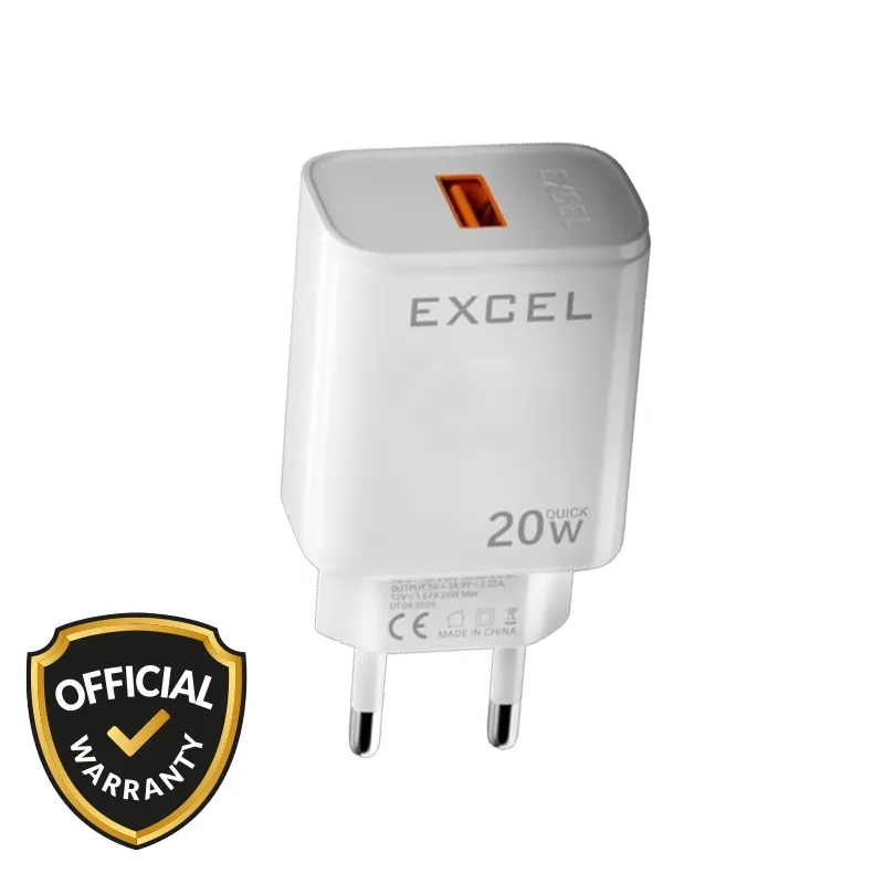 Excel 20W Super-Fast Charging Adapter with Lightning Cable (E-105) Official