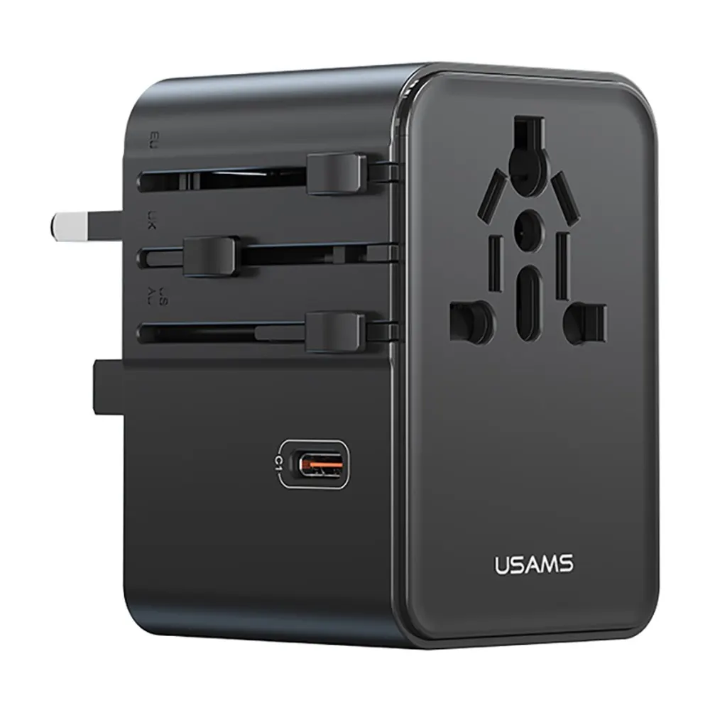 USAMS T68 70W Travel Phone Adapter 5-Port Multi-Country Converter Official