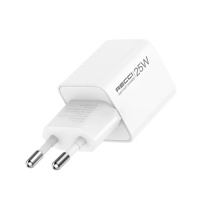 Recci 25W EU GaN Adapter with Type-C to Type-C Charging Cable (RC106E) Official