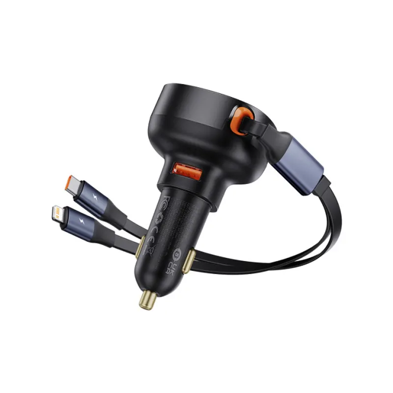 Baseus Enjoyment Pro Series 60W USB-A Port to Type-C & Lightning Car Charger (C00057802111-02) official