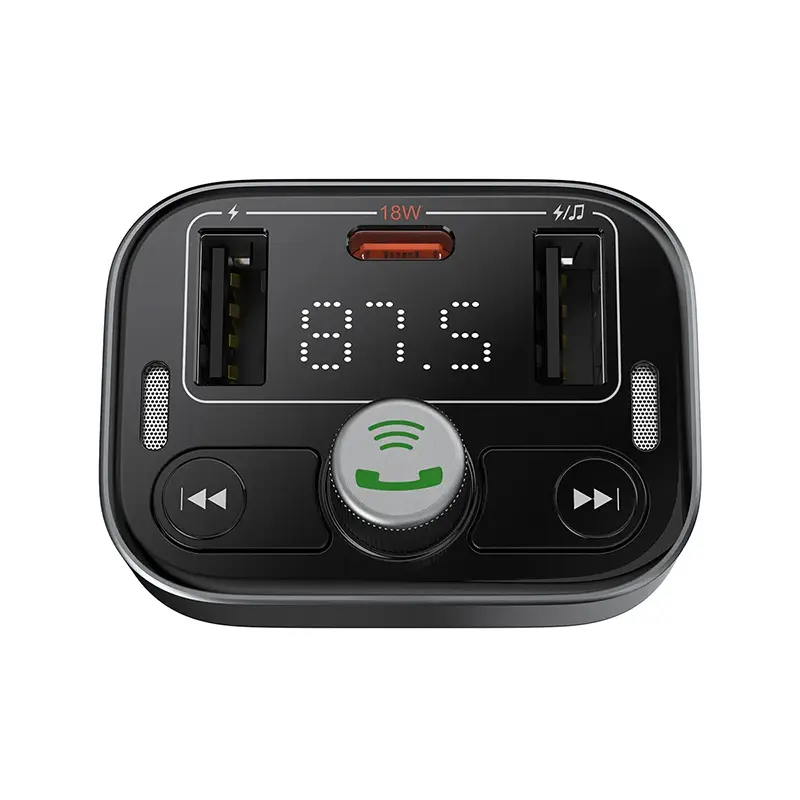 Baseus S-09 Pro Series BS-CH010 Car Charger with FM Transmitter (C10762200113-00) Official