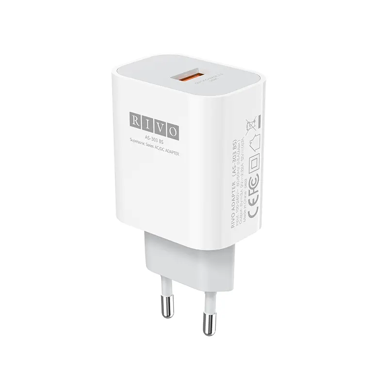 Rivo 20W USB Fast Charging Adapter (AS-303) - White Official