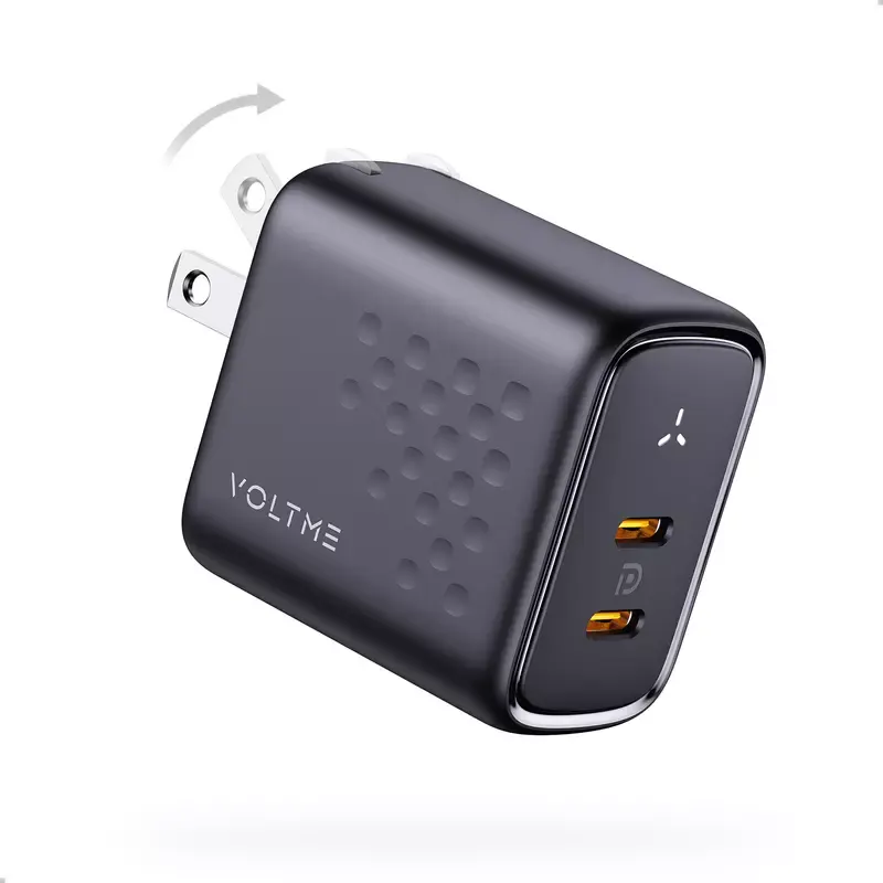VOLTME Revo 45 Duo 45W 2-in-1 Type-C & Type-C Fast Charging Adapter - Black Official