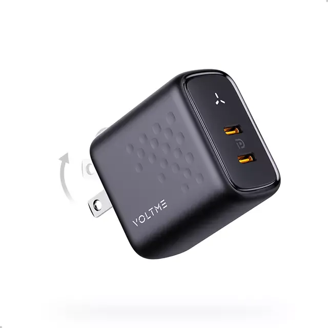 VOLTME Revo 35 Duo 35W 2-in-1 Type-C & Type-C Fast Charging Adapter-Black Official