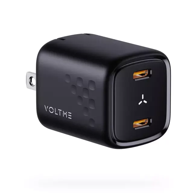 VOLTME Revo 30 Duo 30W 2-in-1 Type-C & Type-C Fast Charging Adapter-Black Official