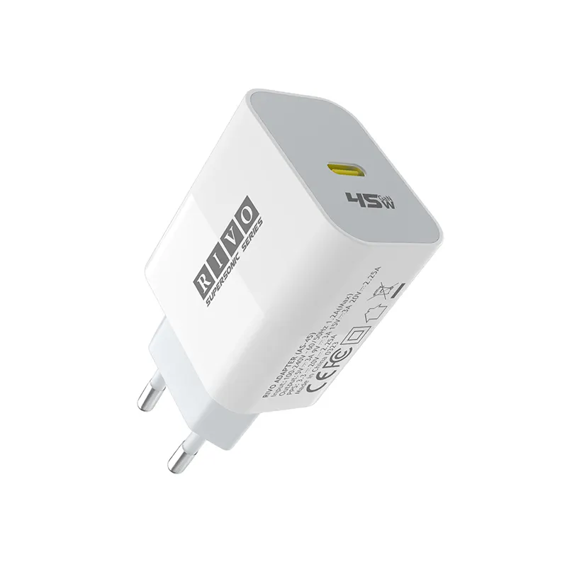 Rivo 45W Type-C GaN ll Fast Charging PD Adapter (AS-45) - White Official