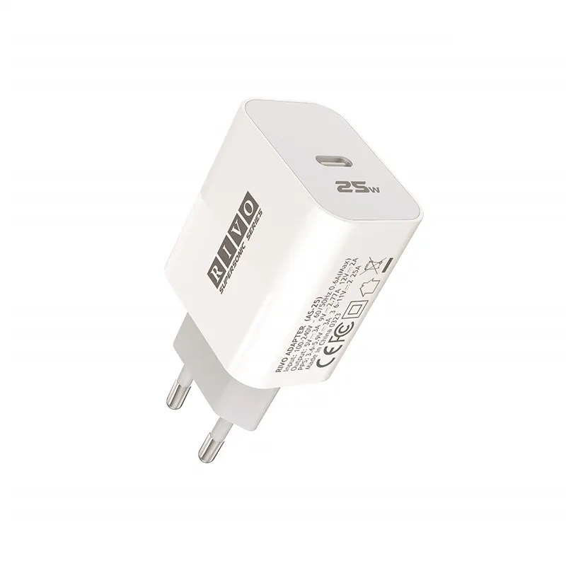 Rivo 25W Type-C Fast Charging PD Adapter (AS-25) – White Official
