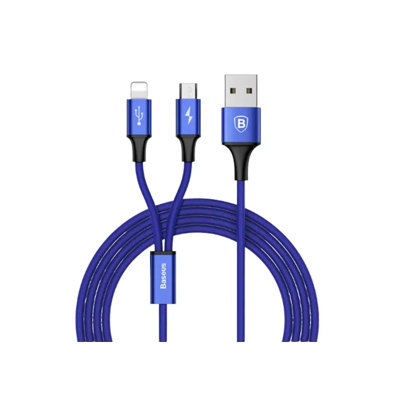 Baseus Rapid Series 2-in-1 3A 1.2M Micro and Lightning Cable