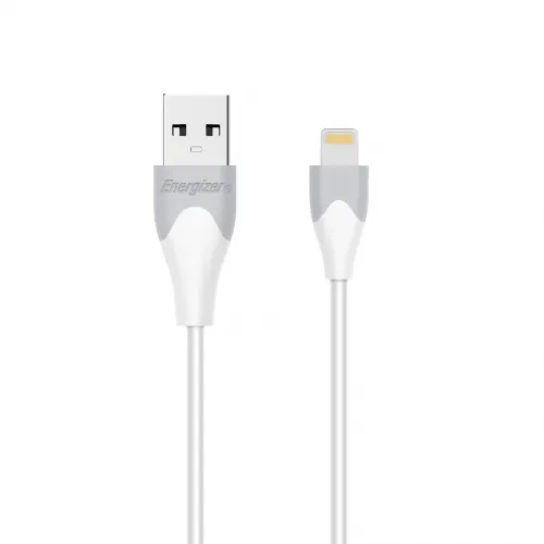 Energizer 1.2m Bicolor Lightning Data Cable (C610LGWH) - White