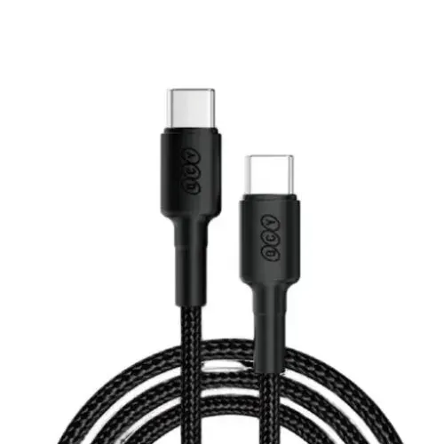 QCY DC13 60W Quick Charging Type-C to Type-C Data Cable – Black