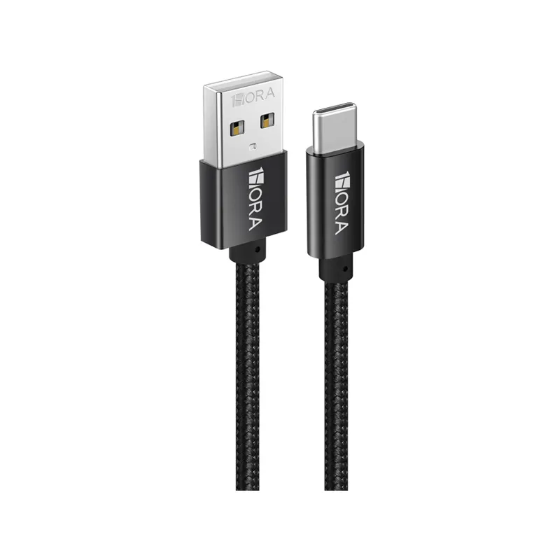 1HORA V8 Series 2.4A USB to Type-C 1M Cable (CAB249-300)-Black