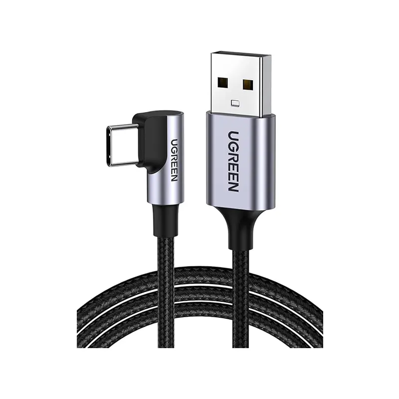 UGREEN US284 1M Right Angle USB-A to USB-C Data Cable