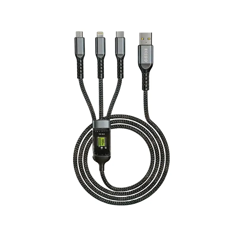 Reeoo 100W 3 in 1 1.2m Fast Charging Data Cable (RO 30)