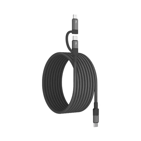 Momax Mag.Link 60W 2m Duo Magnetic USB-C to USB-C & Lightning Cable