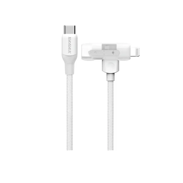 Momax 1-Link 60W 1.5m Flow Duo USB-C to USB-C & Lightning Braided Cable
