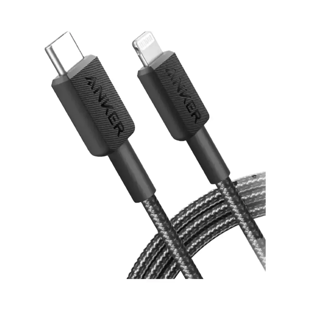 Anker 322 3ft Braided USB-C to Lightning Data Cable -Black (A81B5H11)