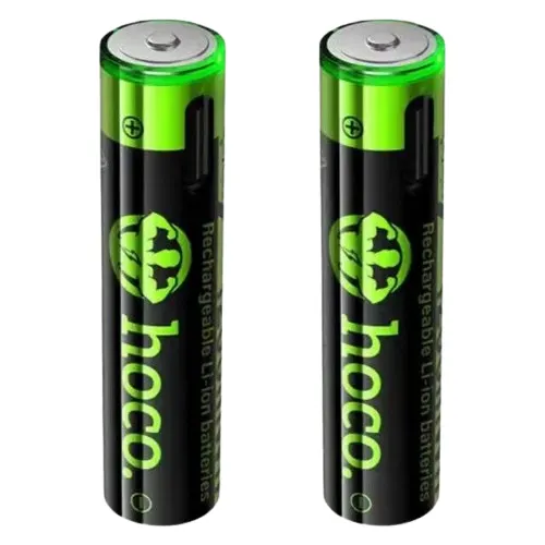 Hoco JA4 AAA Rechargeable Lithium Battery 2PCS-Black