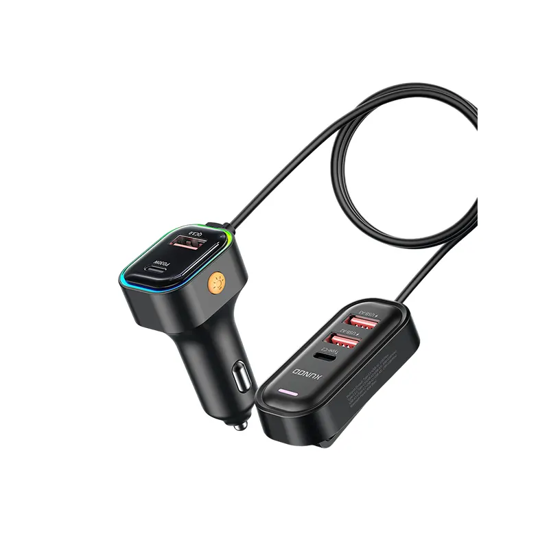 XUNDD XDCH-107 PD Fast Car Charger with Rear Seat Charging Ports
