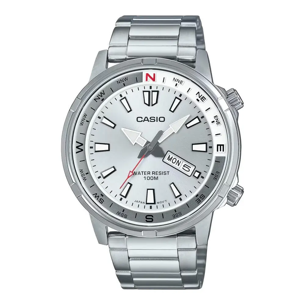 Casio Standard MTD-130D-7AVDF Day Date Stainless Steel Men’s Watch