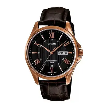 Casio Enticer MTP-1384L-1AV Analog Leather Strap Men's Watch