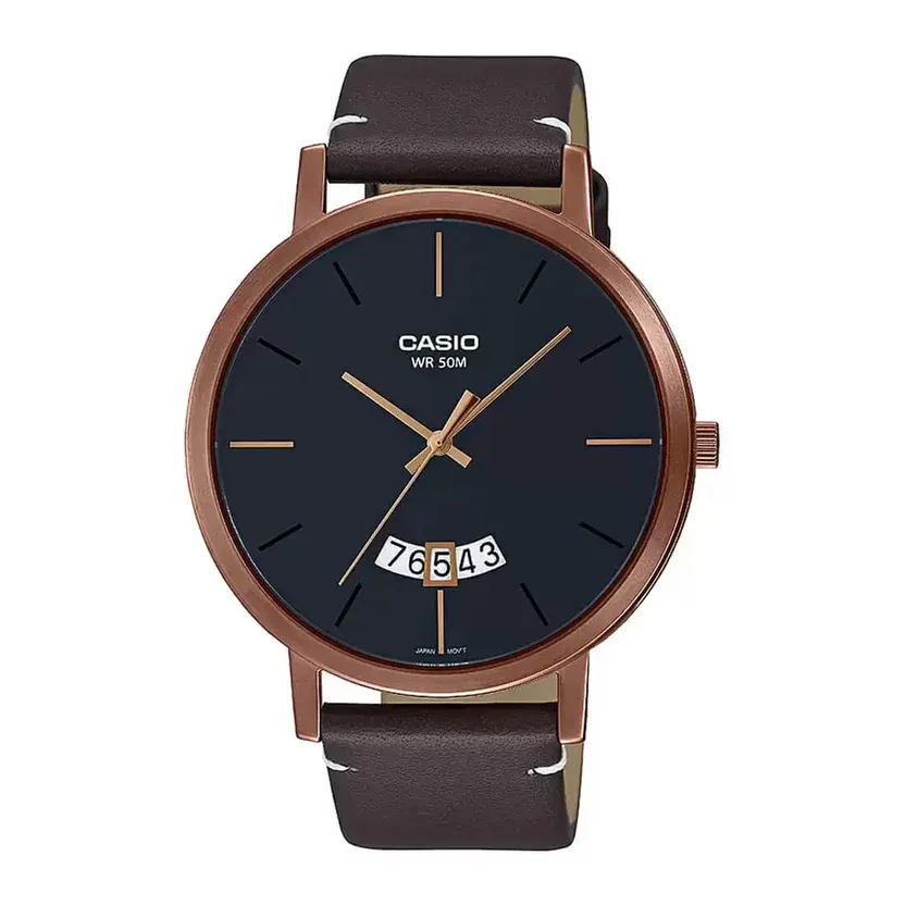 Casio Enticer MTP-B100RL-1EV Analog Leather Strap Men's Watch