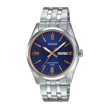 Casio Enticer MTP-1335D-2A2VDF Date Stainless Steel Men's Watch