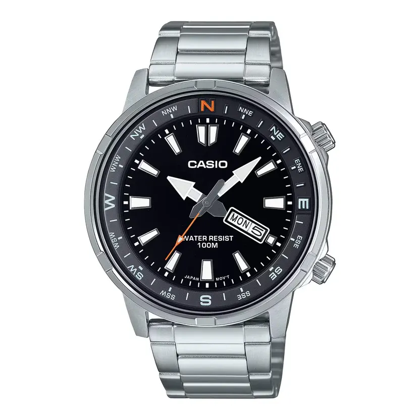 Casio Standard MTD-130D-1A4VDF Day Date Stainless Steel Men’s Watch