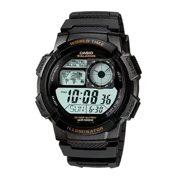 Casio Youth World Time AE-1000W-1AVDF Digital Resin Belt Men's Watch