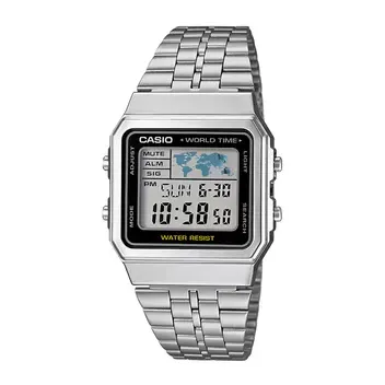 Casio Vintage World Time A500WA-1DF Digital Chain Watch