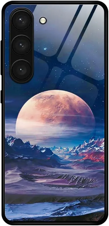 For Samsung Galaxy S23 5G Colorful Painted Glass Phone Case