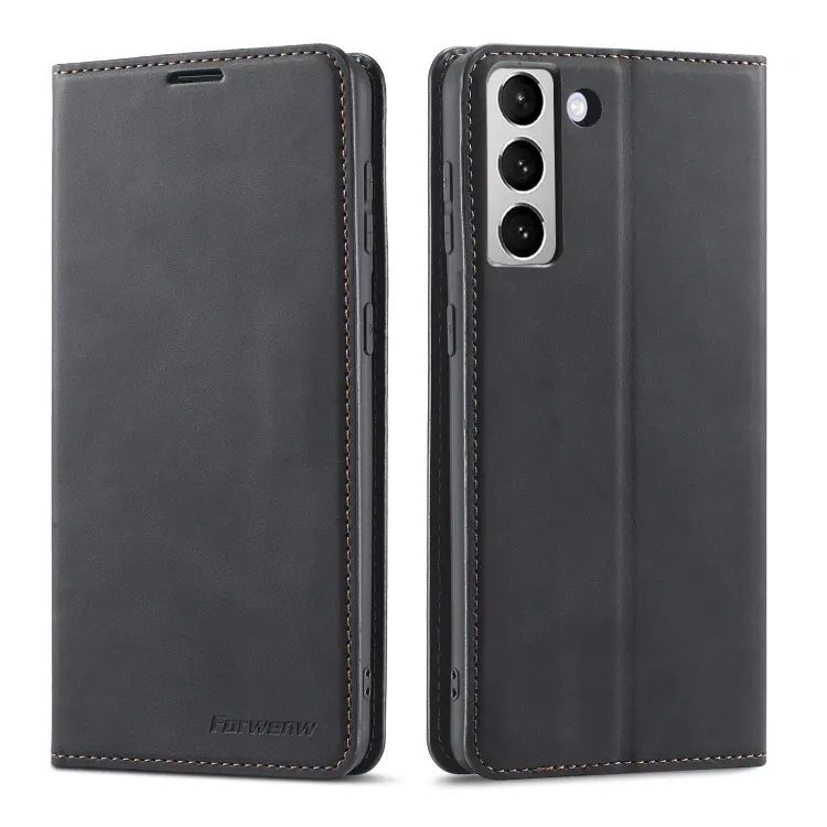 （COD)For Samsung Galaxy S22 5G Forwenw Dream Series Oil Edge Strong Magnetism Leather Phone Case