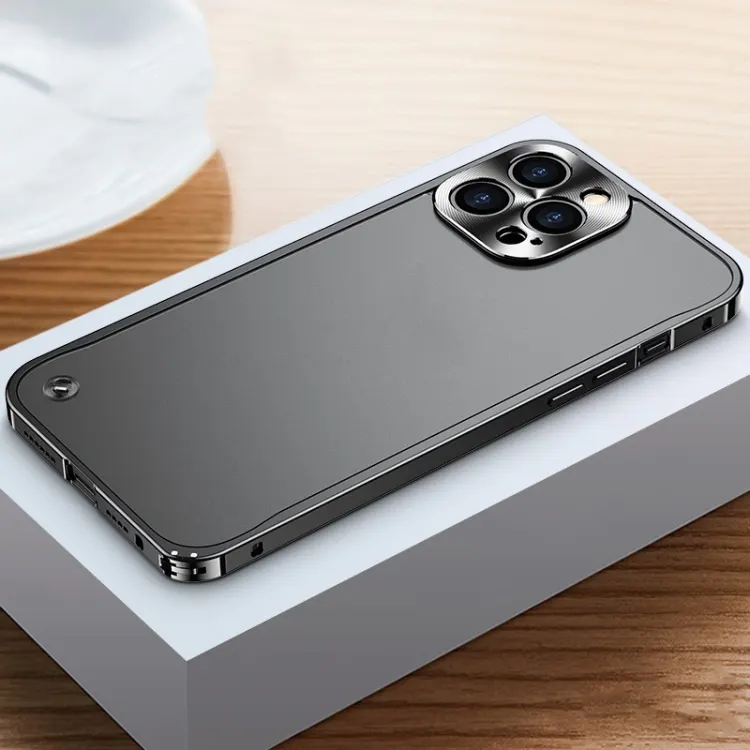 Iphone For iPhone 14 Pro Max Metal Frame + Frosted PC Phone Case Case & Cover Price in Bangladesh - Mobile.com.bd