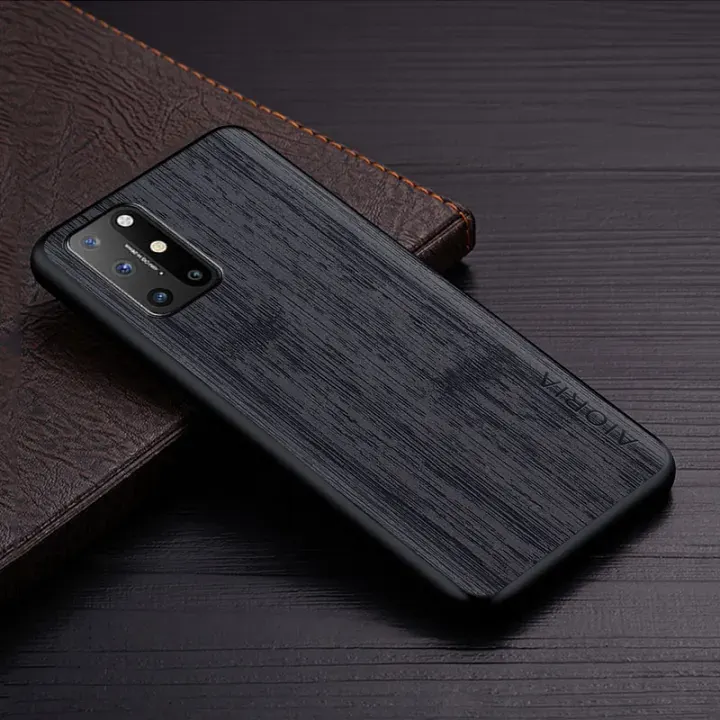 OnePlus funda bamboo wood pattern Leather phone cover Luxury coque for OnePlus 8 Pro case capa Case & Cover Price in Bangladesh - Mobile.com.bd