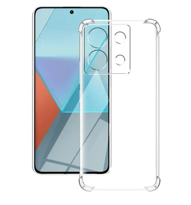Xiaomi Redmi Note 13 4g Premium Silicone Case Soft TPU Ultra-Thin Transparent Flexible Protective Mobile Phone Back Cover Case & Cover Price in Bangladesh - Mobile.com.bd