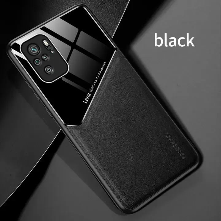 Xiaomi Redmi Note10 4G/Note 10 s Case Mixed Color Fashion Slim Back Cover protective camera hardcase leather business casing compatible with magnetic car holder