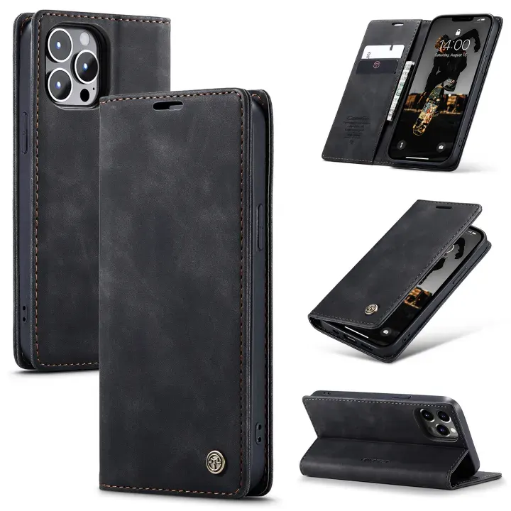Retro Magnetic Flip Leather Case for Apple 13 Pro Max Phone Case Wallet Card