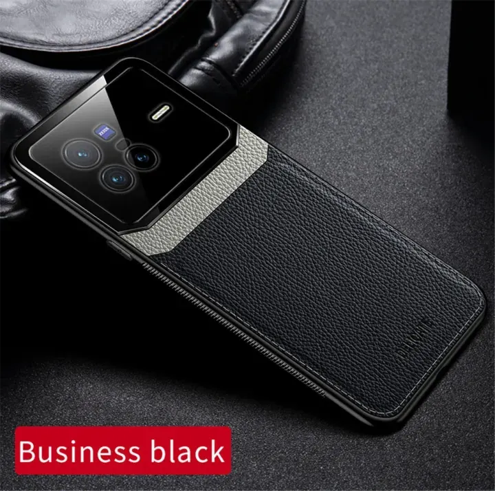 Revolxtoo for Vivo X80 Soft Case Luxury Protective Back Leather Case for Vivo x