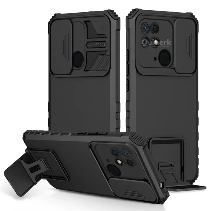 Xiaomi Quiberk for Xiaomi Redmi 10C Phone Case Slide Camera Cover Leg Hard Shockproof back armor casing Case & Cover Price in Bangladesh - Mobile.com.bd