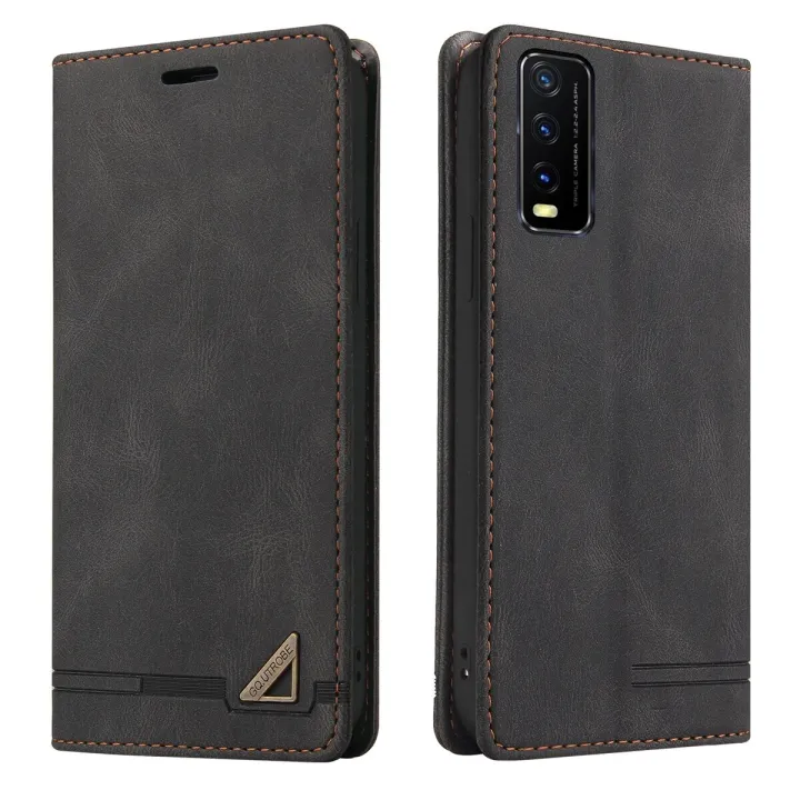 R Leather Wallet Flip-in Card Slot Magnetic Closure Protective Cover for Vivo Y20 /Vivo y20i/Vivo y12s/Vivo y12a/Vivo y20s/Vivo phone case cover