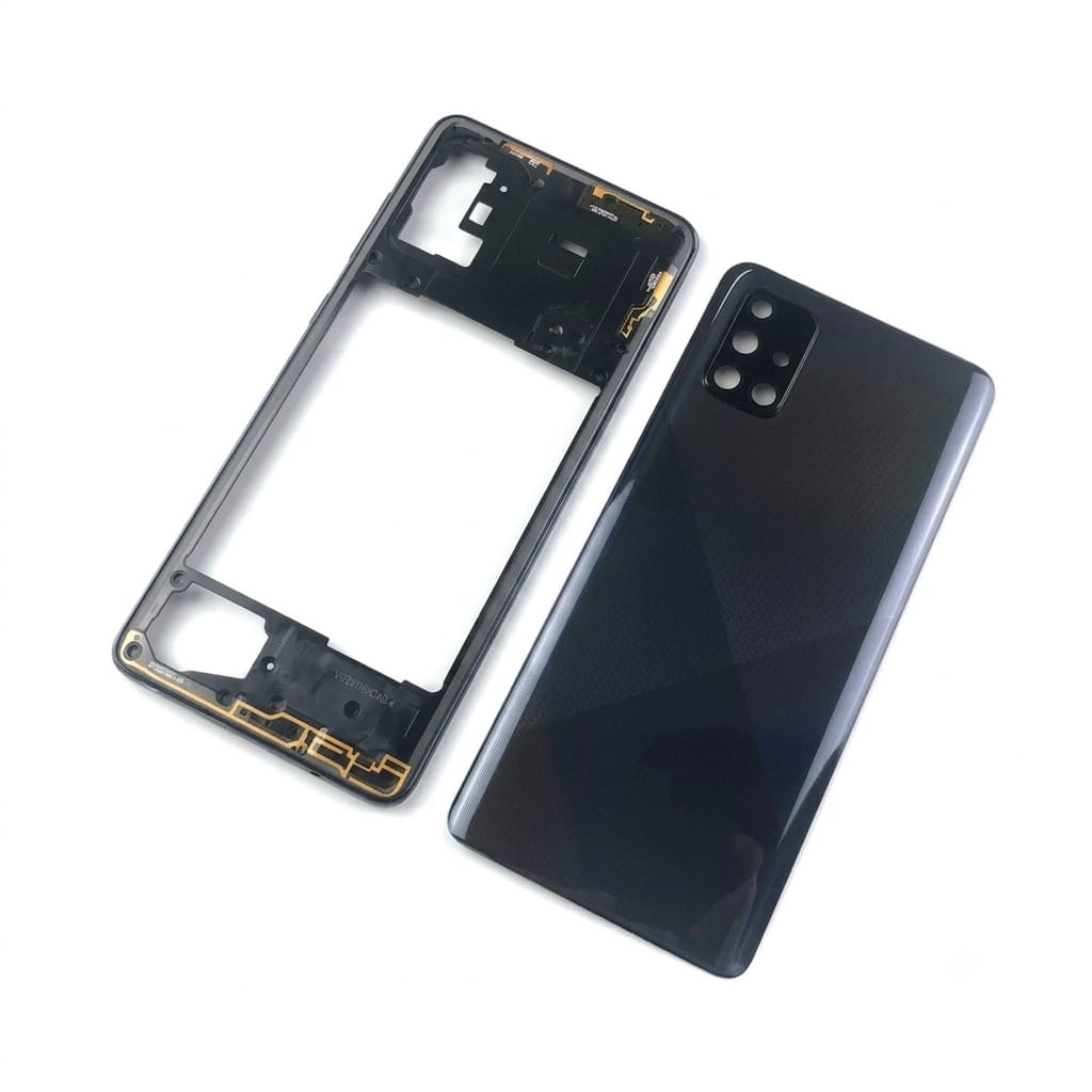 Samsung Galaxy A71 2020 A715 A715F Phone Housing Middle Frame Battery Back Cover Case with Camera Lens Logo Replacement Parts Price in Bangladesh - Mobile.com.bd