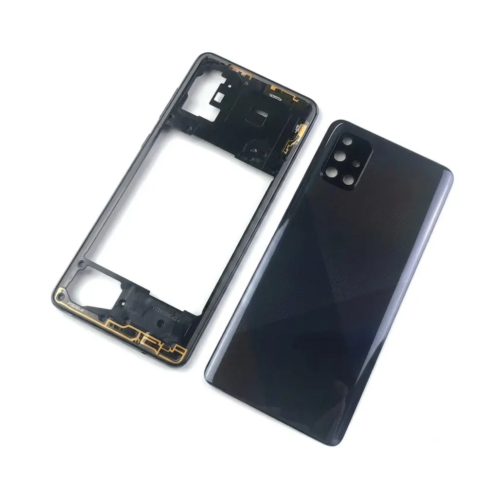 Samsung Galaxy A71 2020 A715 A715F Phone Housing Middle Frame Battery Back Cover Case with Camera Lens Logo - Price in Bangladesh