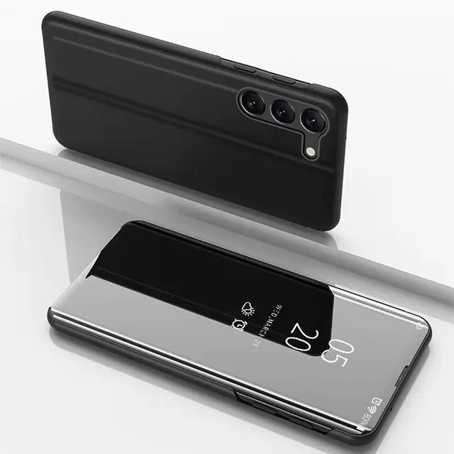 Samsung Galaxy S23 Plus Mirror Flip Leather Stand Cover