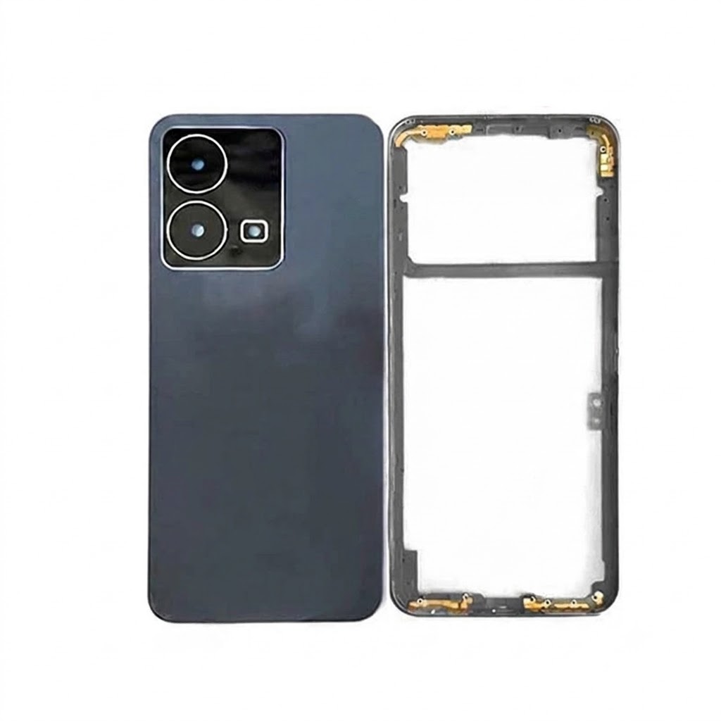 Vivo Y35 (Backshell) Back Panel with Side Frame Housing(Black) Replacement Parts Price in Bangladesh - Mobile.com.bd