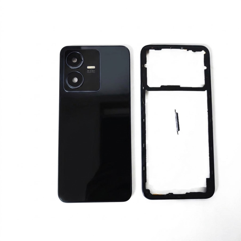 Vivo Y22 (Backshell) Back Panel with Side Frame Housing(Black) Replacement Parts Price in Bangladesh - Mobile.com.bd
