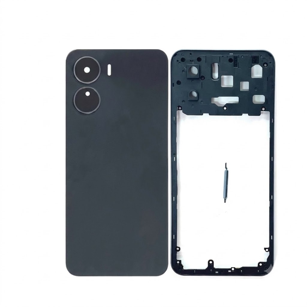 Vivo Y16 (Backshell) Back Panel with Side Frame Housing(Black) Replacement Parts Price in Bangladesh - Mobile.com.bd