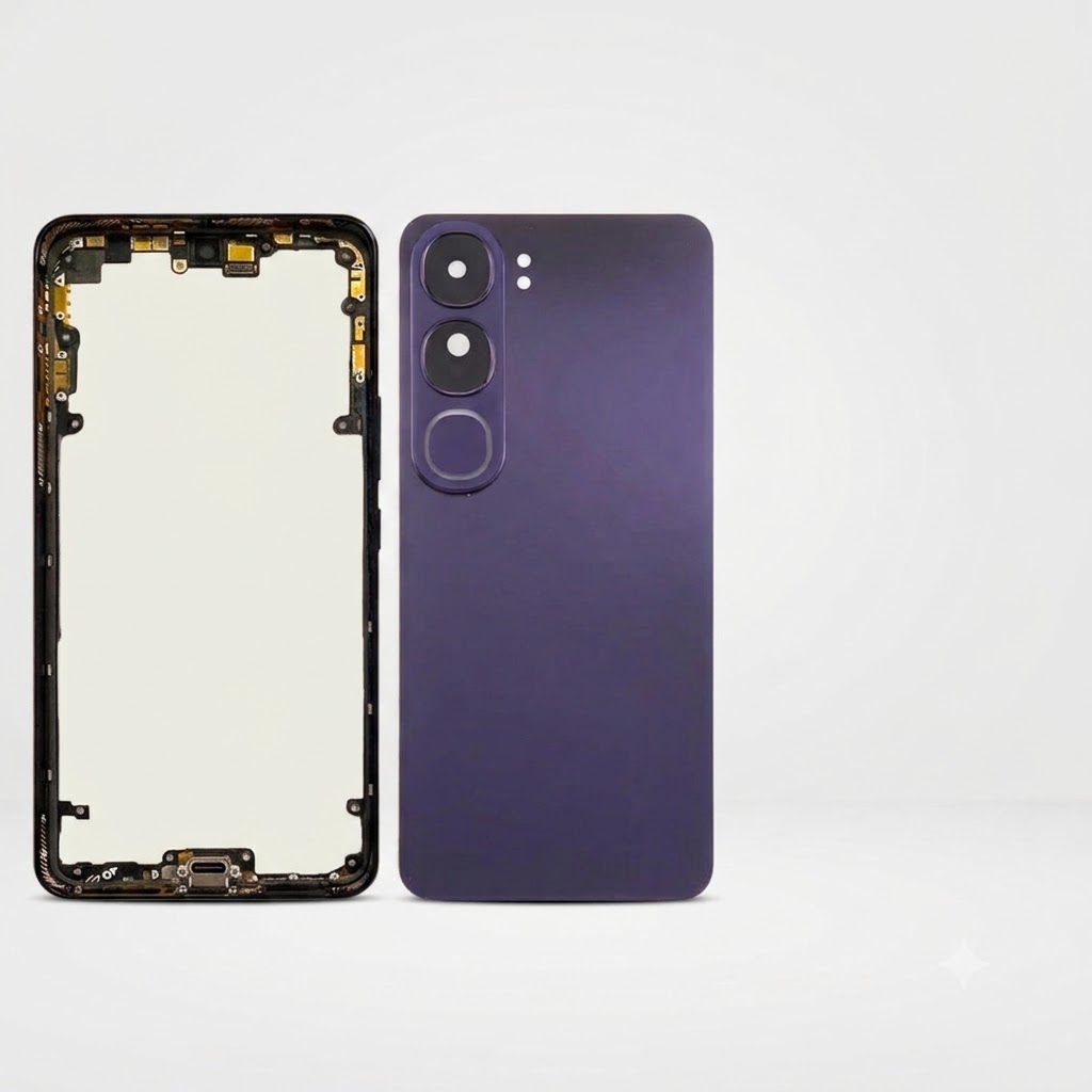 Vivo V40 Lite (Backshell) Back Panel with Side Frame Housing(Purple) Replacement Parts Price in Bangladesh - Mobile.com.bd