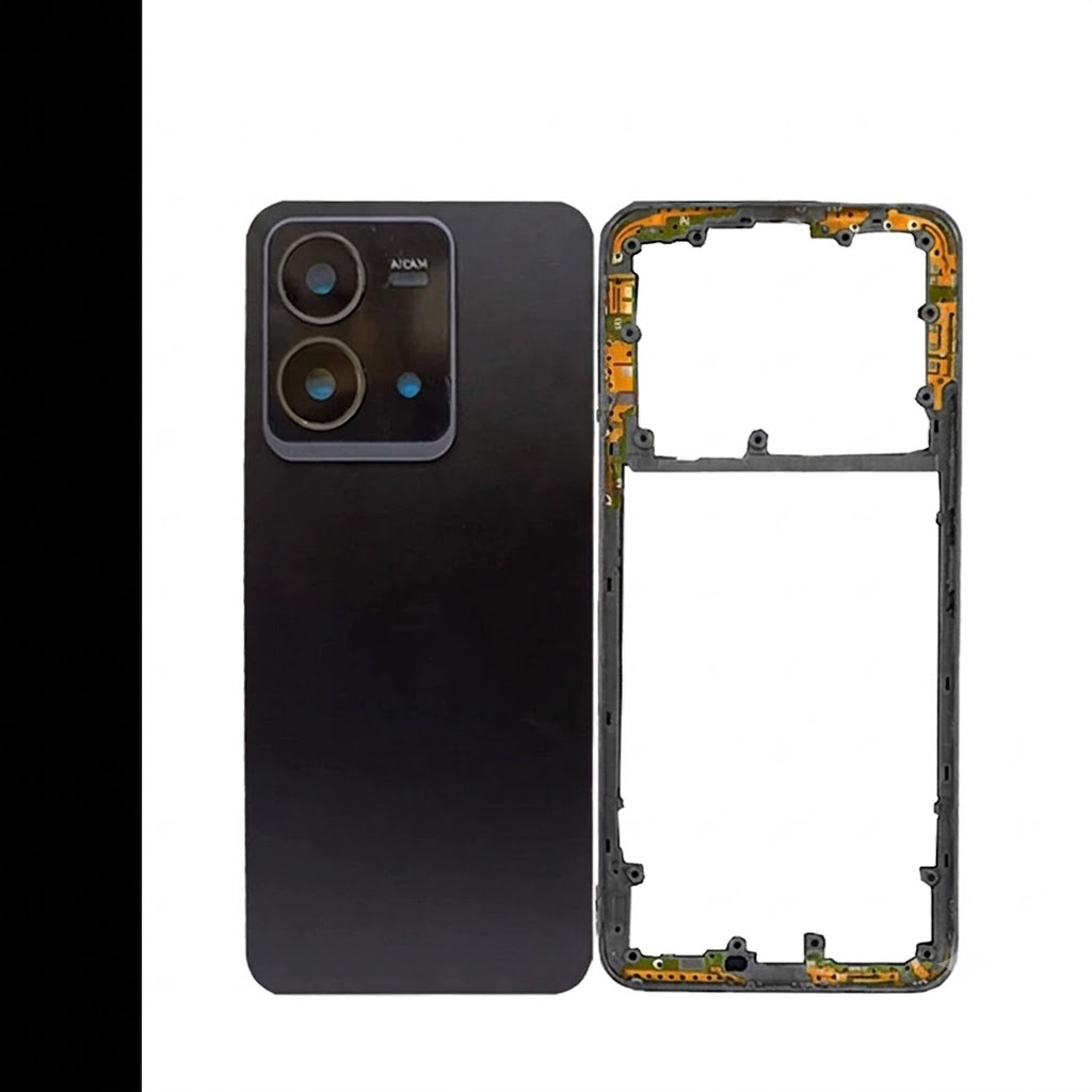Vivo V25e (Backshell) Back Panel with Side Frame Housing(Black) Replacement Parts Price in Bangladesh - Mobile.com.bd
