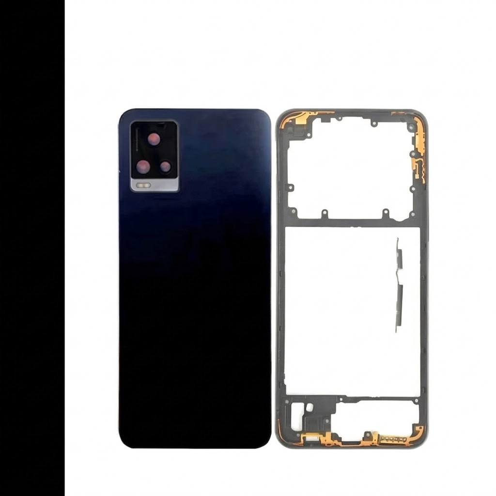 Vivo V20(Backshell) Back Panel with Side Frame Housing(Black) Replacement Parts Price in Bangladesh - Mobile.com.bd
