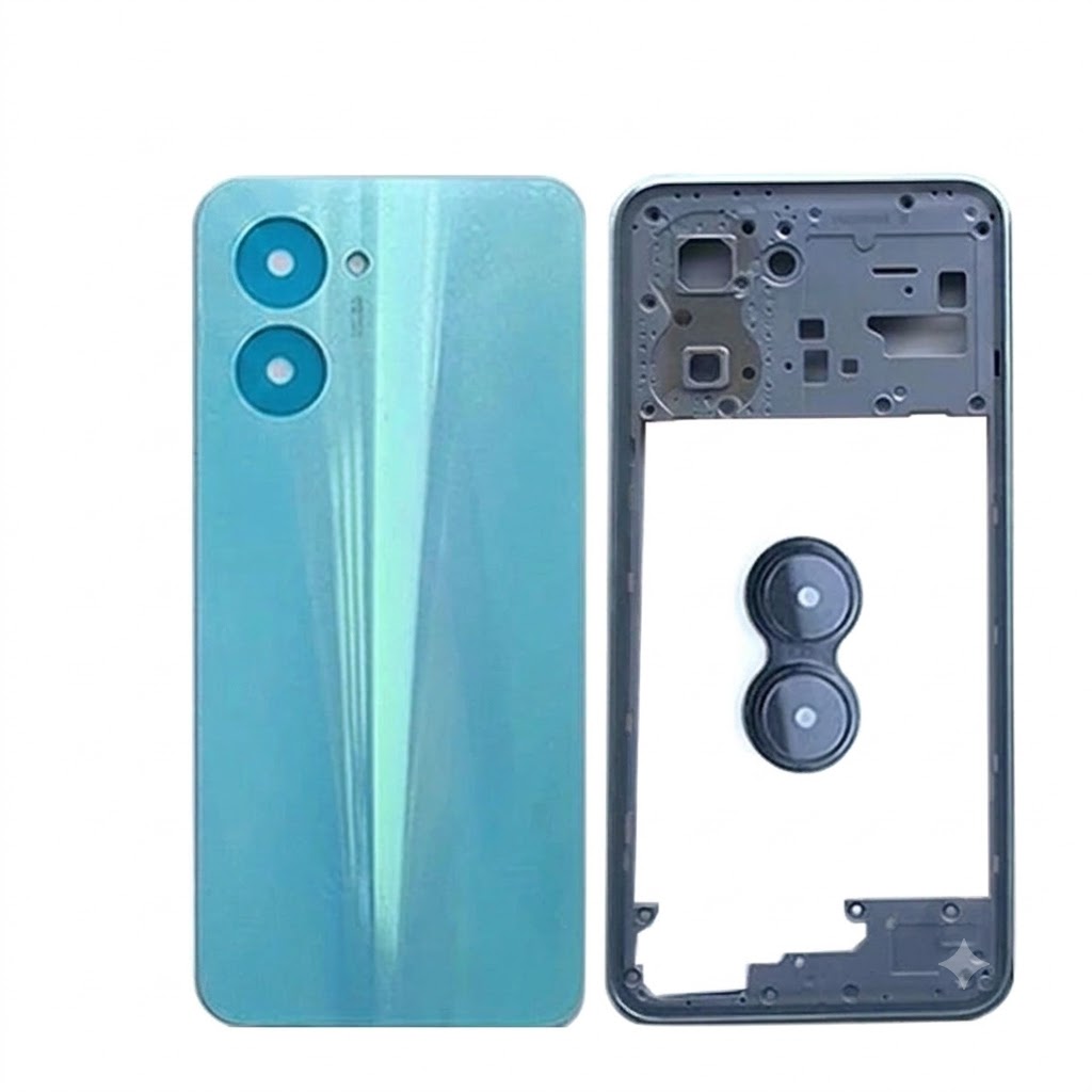 Realme C33(Backshell) Back Panel with Side Frame Housing(Blue) Replacement Parts Price in Bangladesh - Mobile.com.bd