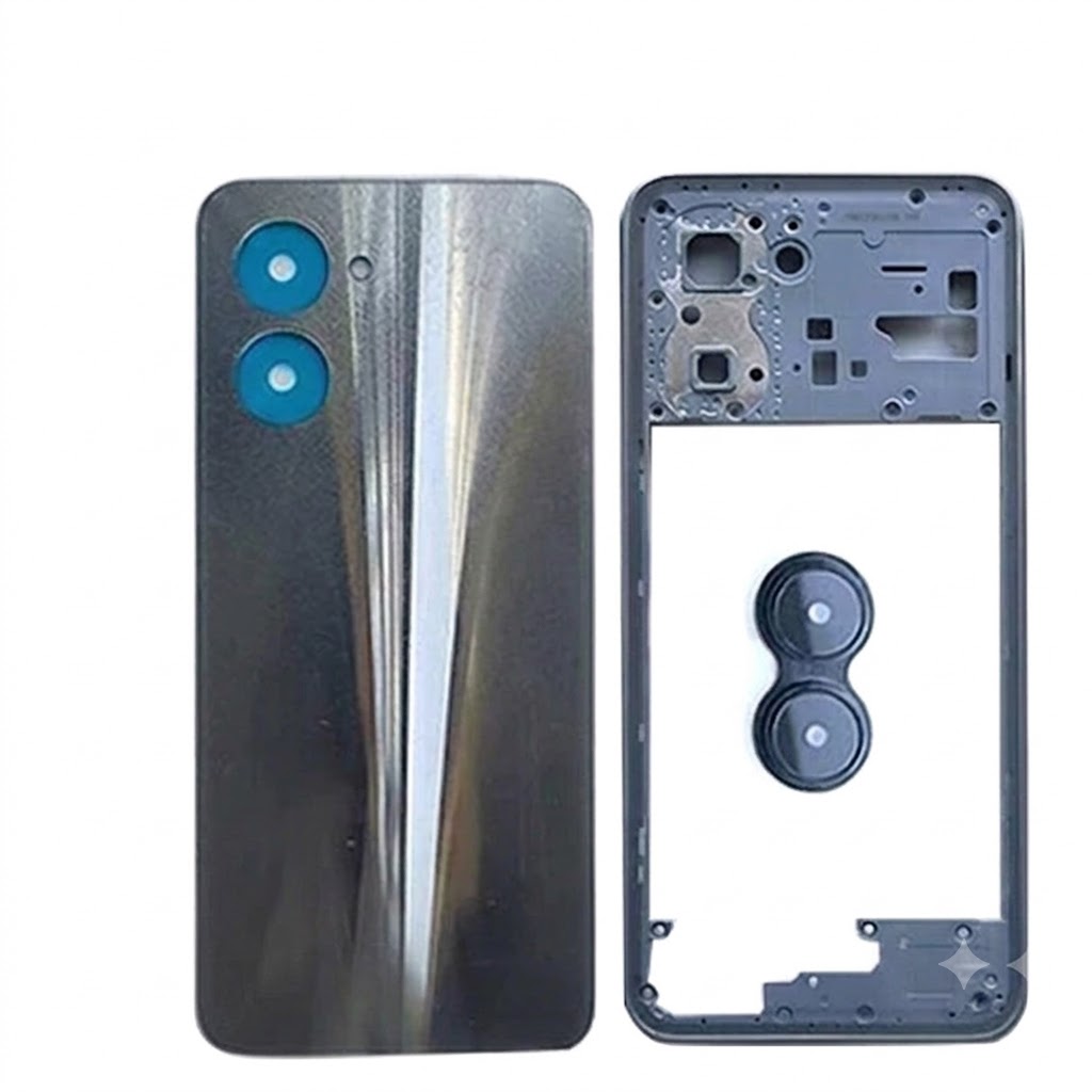 Realme C33(Backshell) Back Panel with Side Frame Housing(Gold) Replacement Parts Price in Bangladesh - Mobile.com.bd